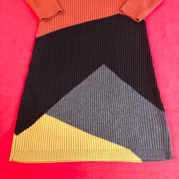 SPENSE STRAIGHT black knitted DRESS S M long slee - Picture 8 of 8